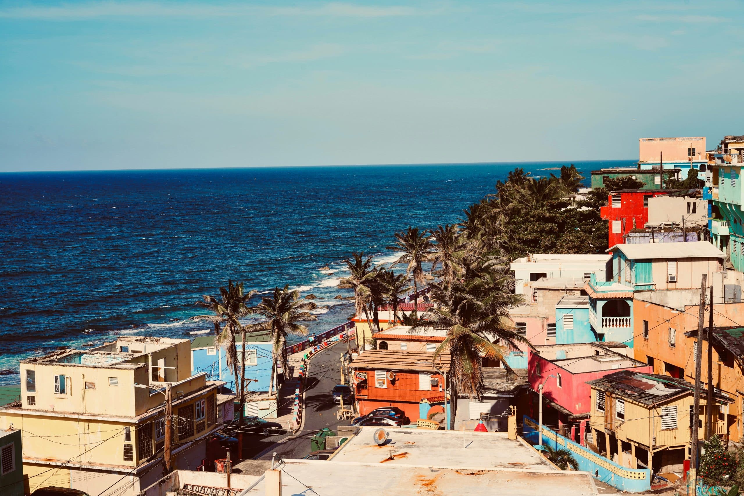 Coastal Puerto Rico Colorful houses on the coast of Puerto Rico