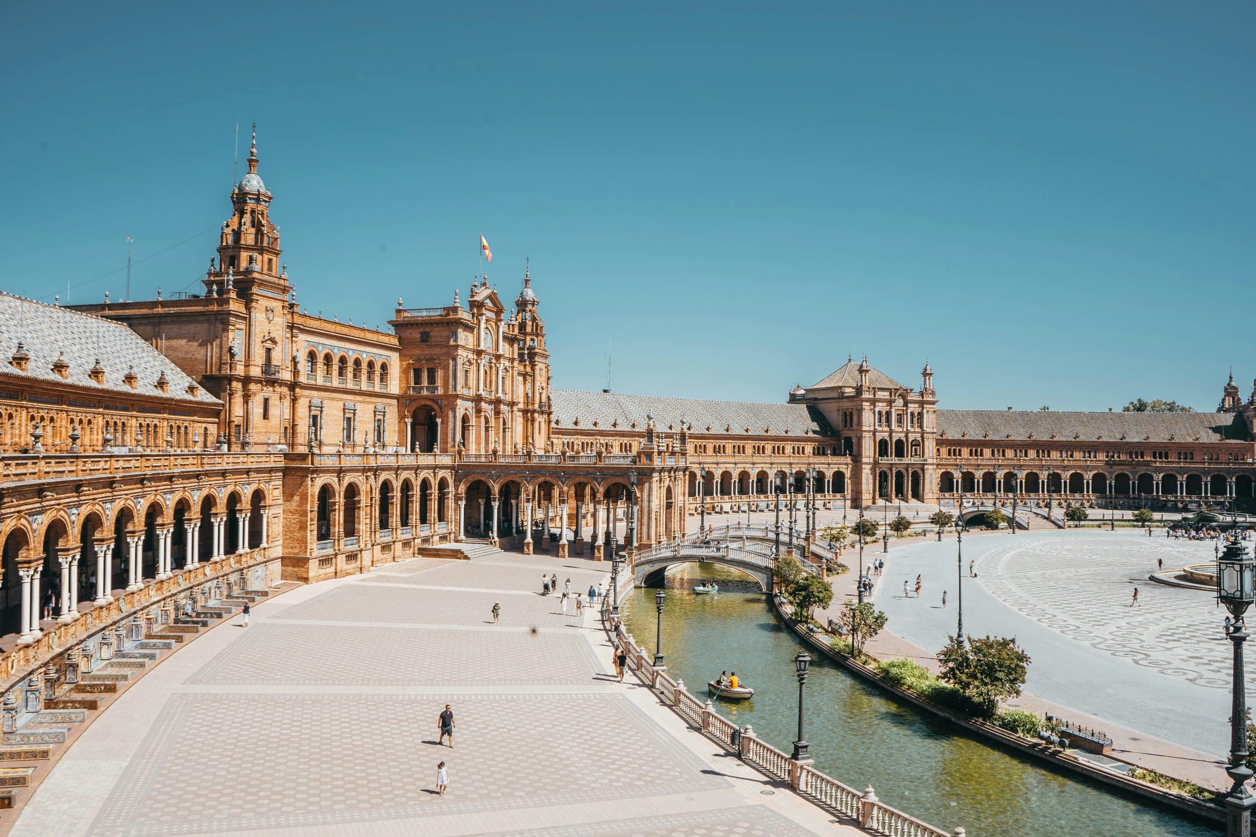 Main plaza in Seville, Spain Main plaza in Seville, Spain