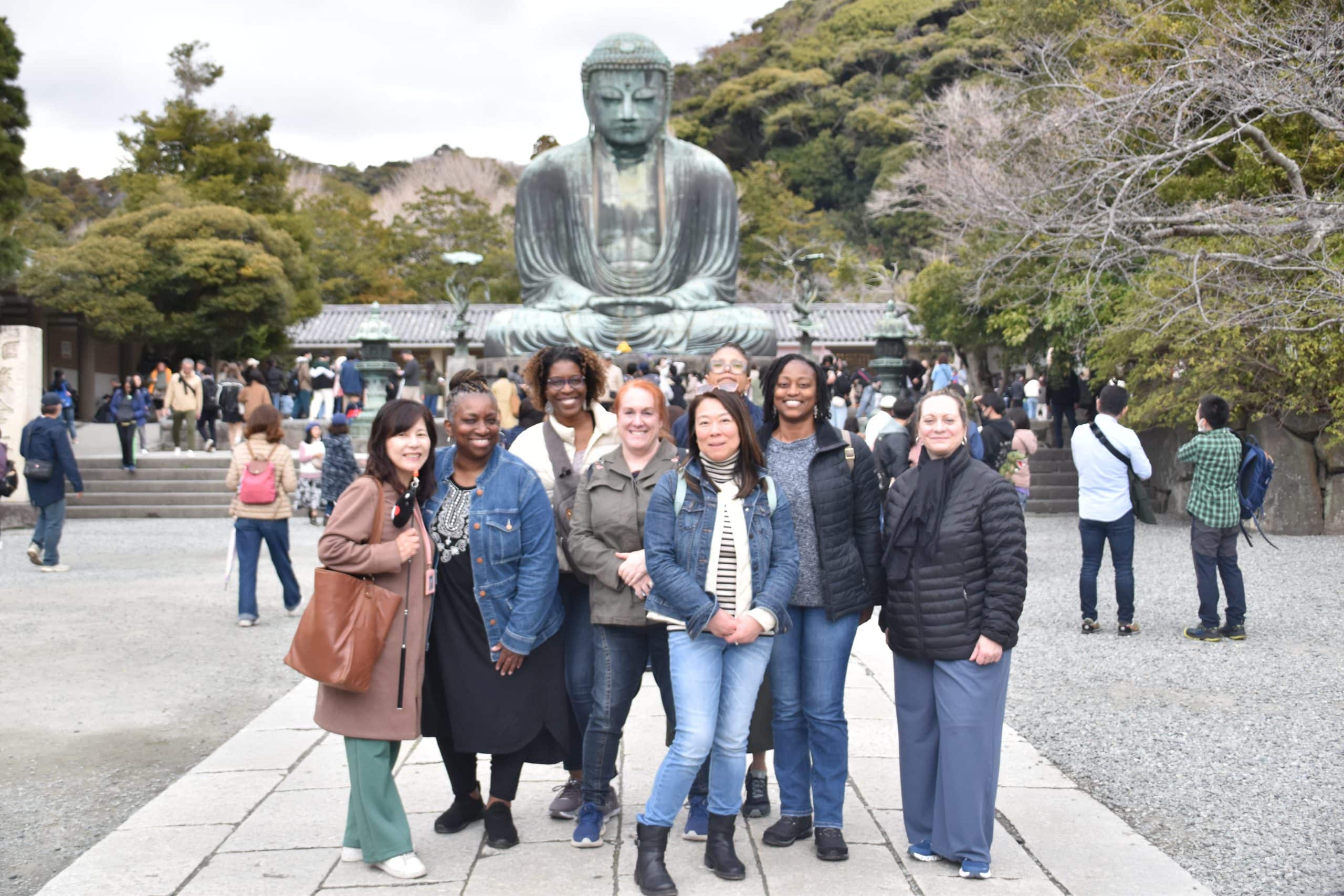 WTA travelers exploring a temple in Japan. WTA travelers exploring a temple in Japan.