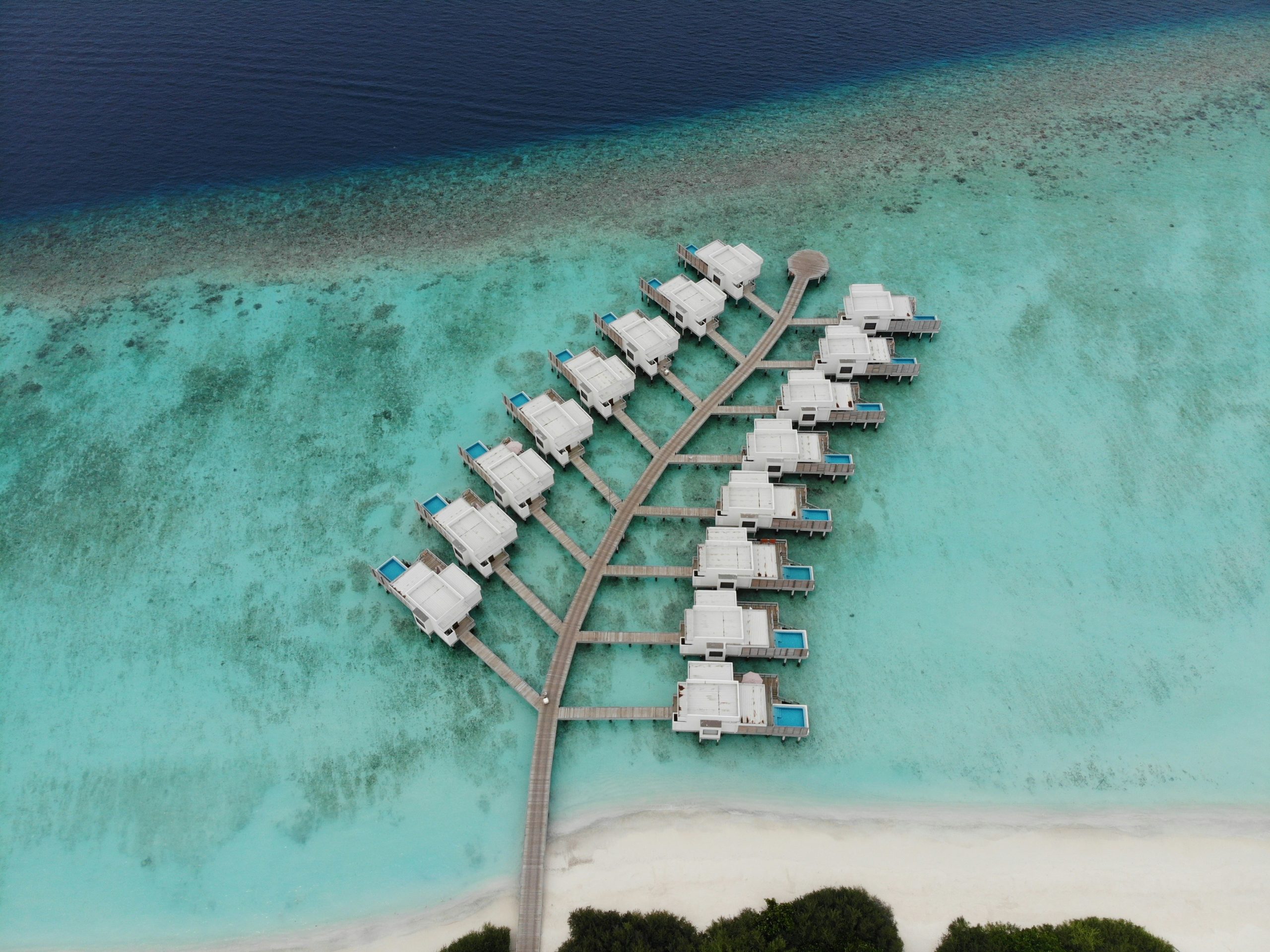 Resort from above, Maldives Resort from above, Maldives