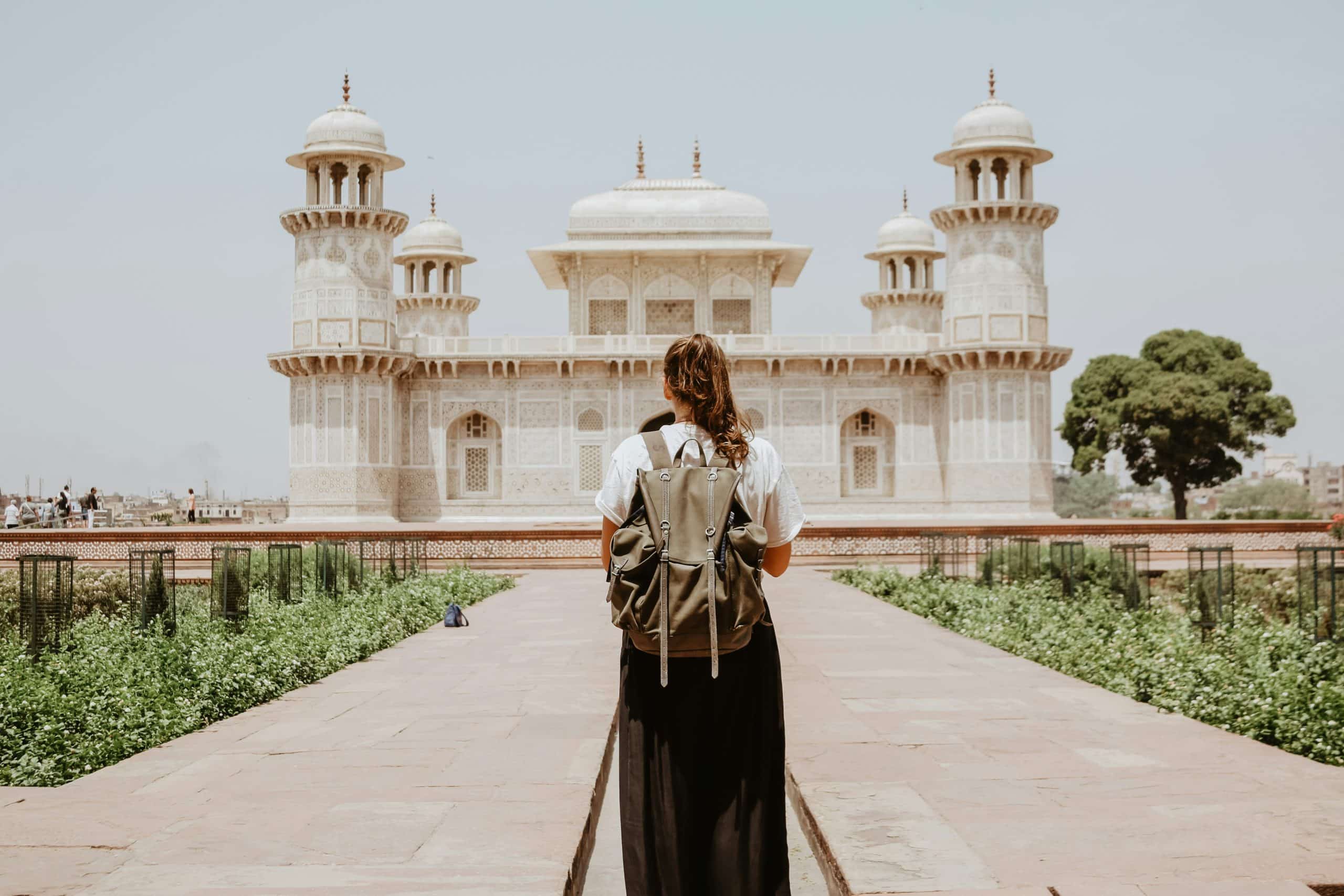 Woman travelling in India Woman travelling in India