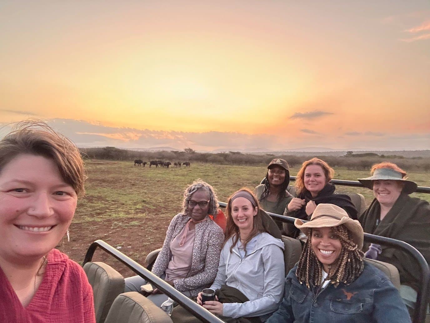 Women Travel Abroad travelers taking a safari tour in South Africa.