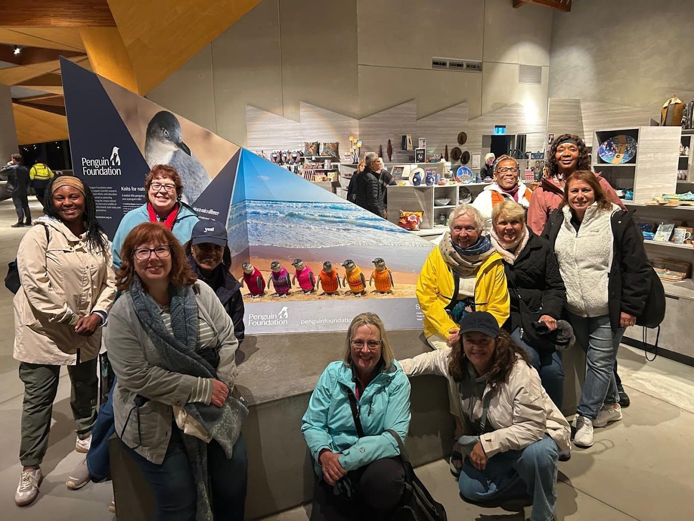 WTA travelers visitng the Penguin Foundation in Australia