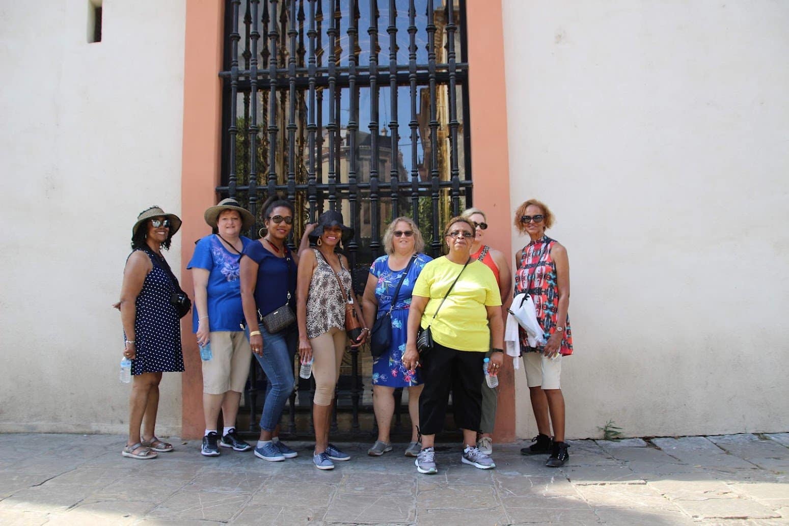 WTA women walking historic Spanish streets